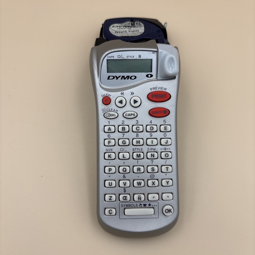 Dymo LetraTag Personal Label Maker. Sold As Is. No Top Or Back Cover Untested